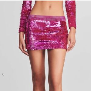 Retrofête Ansley Feather Sequin Skirt